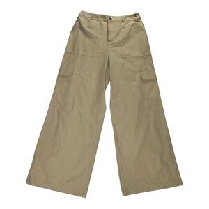 Calvin Klein Women's Wide Leg Cargo Pockets Khaki Pant. Sz: 8